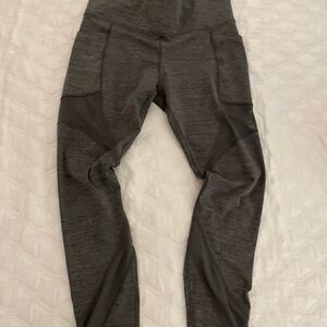 Member’s Mark Legging Woman’s L Gray Moisture Wicking Stretch Pockets Ankle